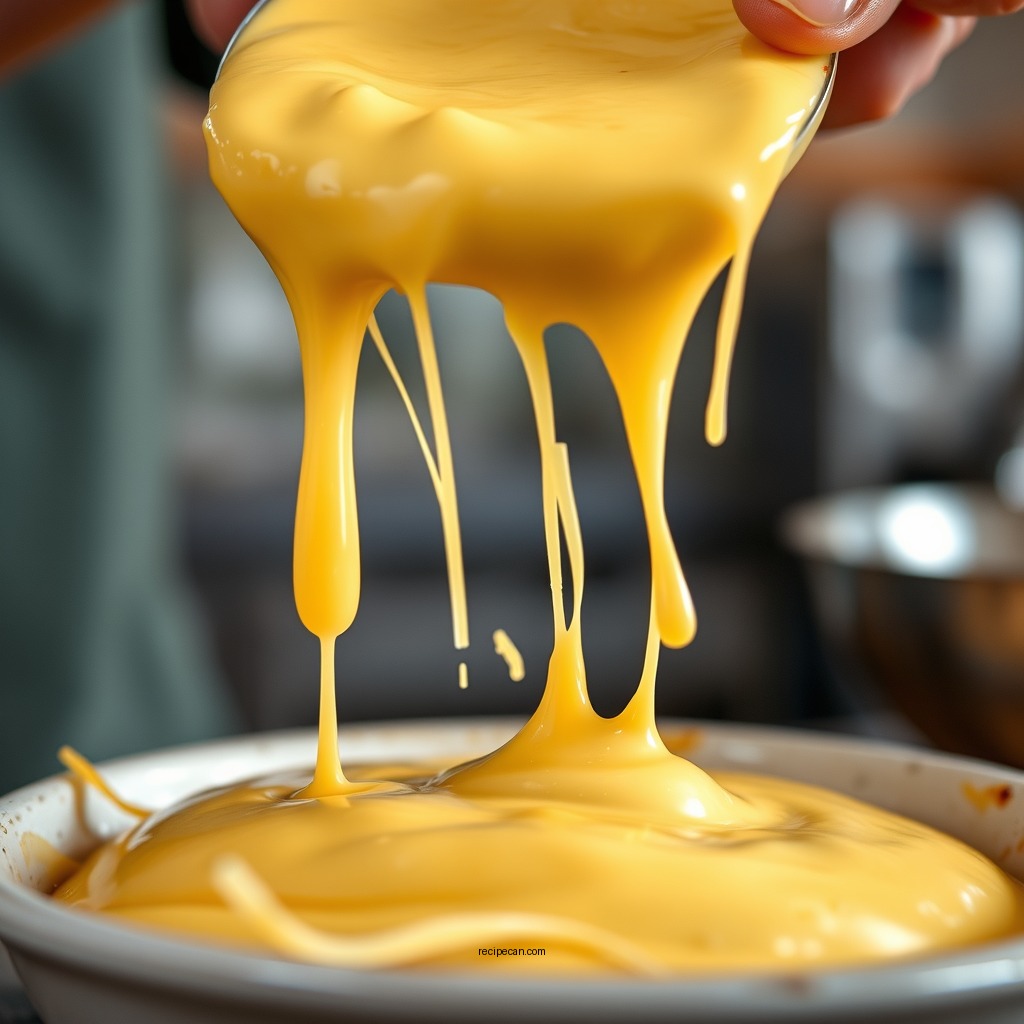 Adding the Cheese - nacho cheese sauce recipe