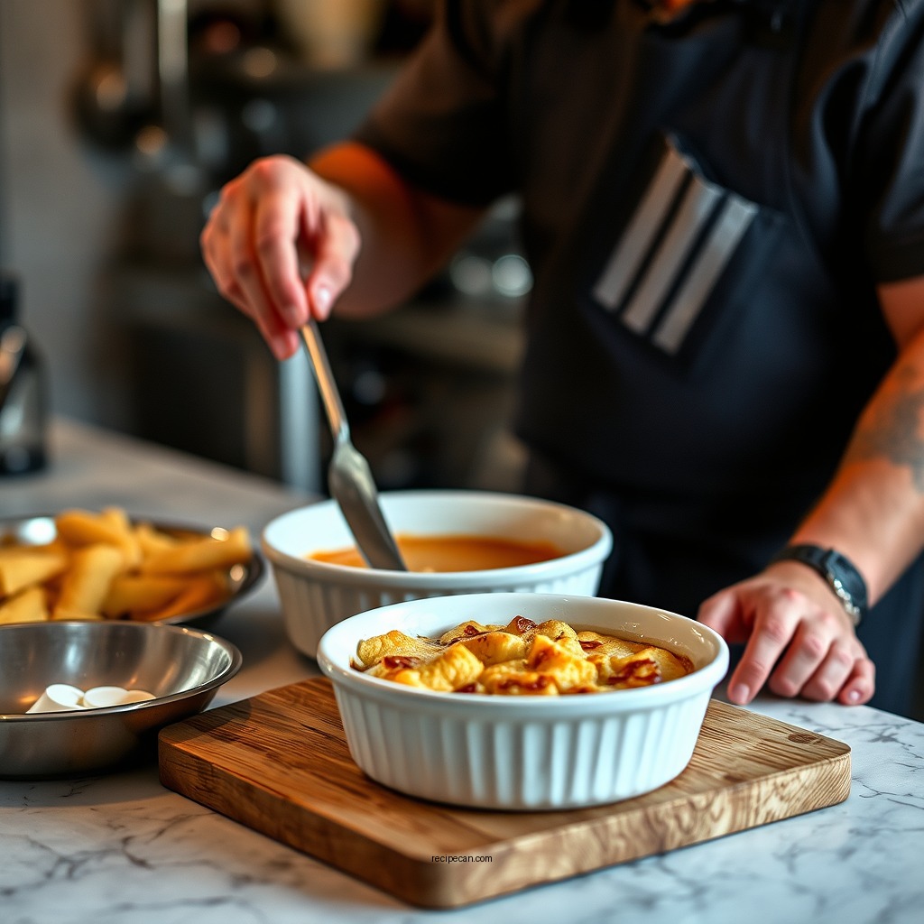 Preparing the Bread Pudding - new orleans bread pudding with rum sauce recipe