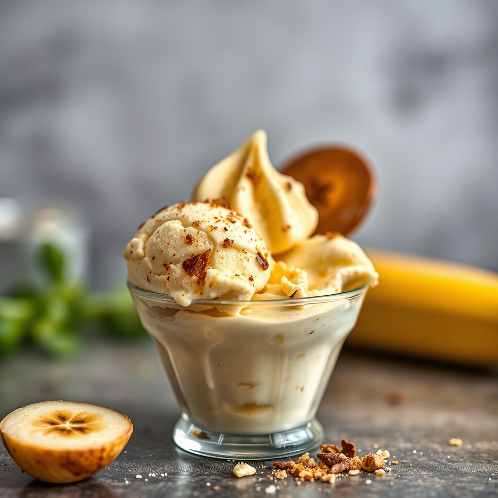 Blending Your Mixture - ninja creami banana ice cream recipe