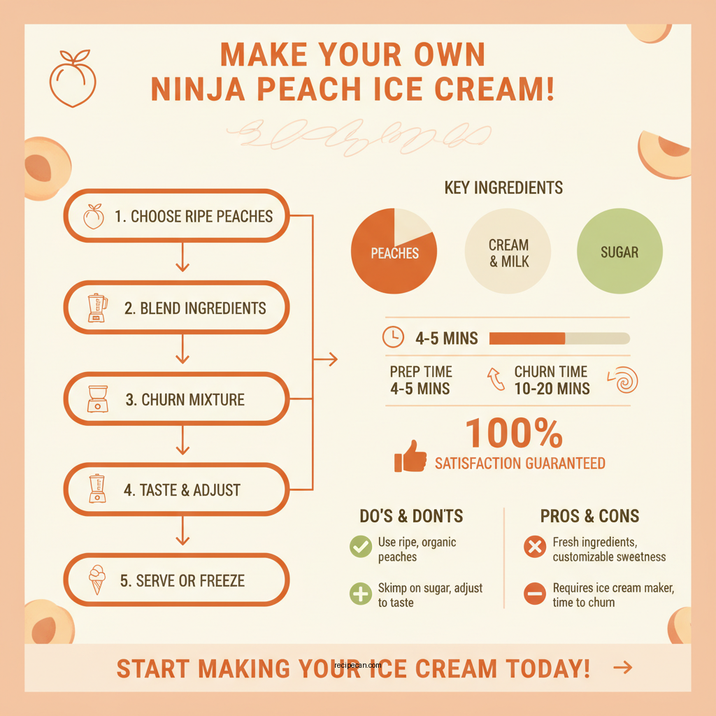 ninja peach ice cream recipe - Data Infographic and Statistics