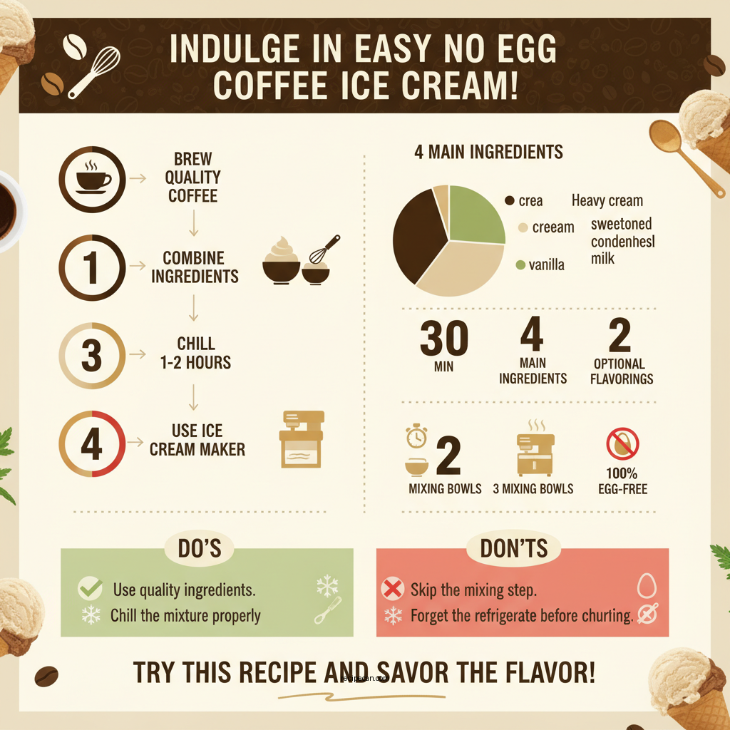 no egg coffee ice cream recipe - Data Infographic and Statistics