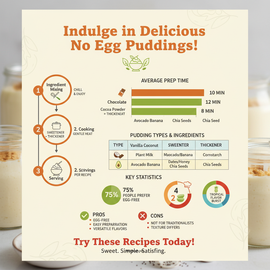 no egg pudding recipes - Data Infographic and Statistics