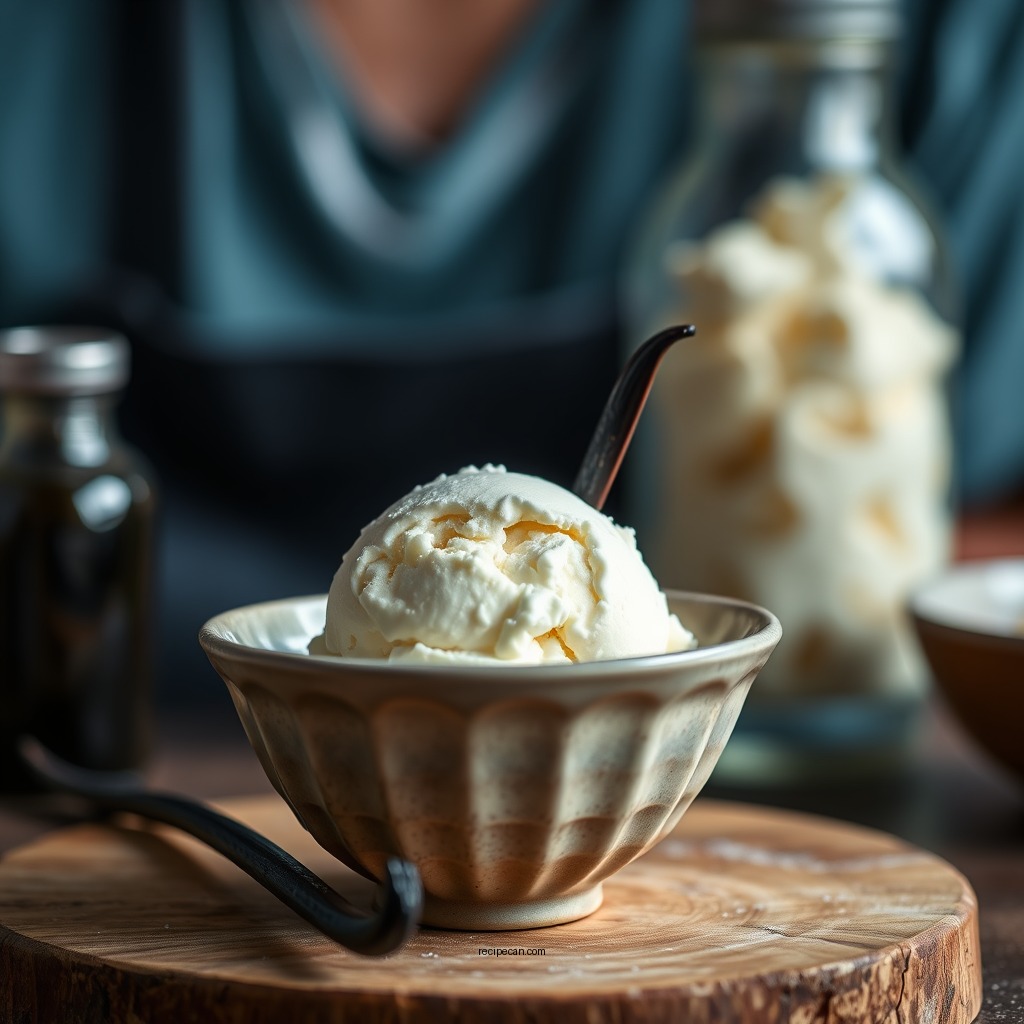 Infusing the Vanilla Flavor - no egg vanilla bean ice cream recipe