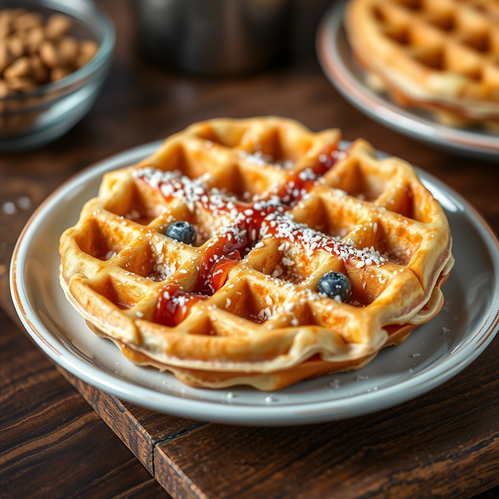 Combining Ingredients - no milk waffle recipe