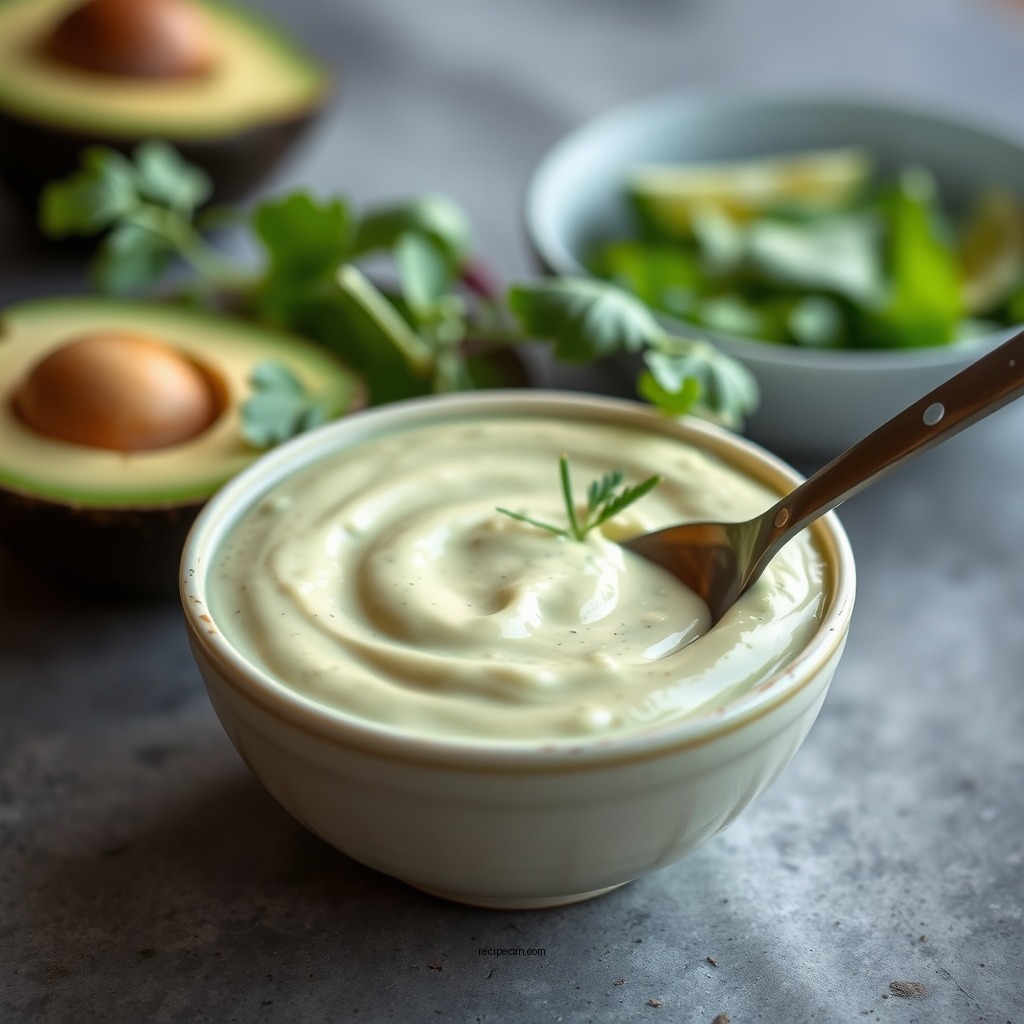Creamy Avocado Dressing - no sodium salad dressing recipes