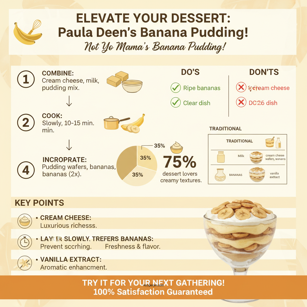 not yo mama's banana pudding paula deen recipe - Data Infographic and Statistics