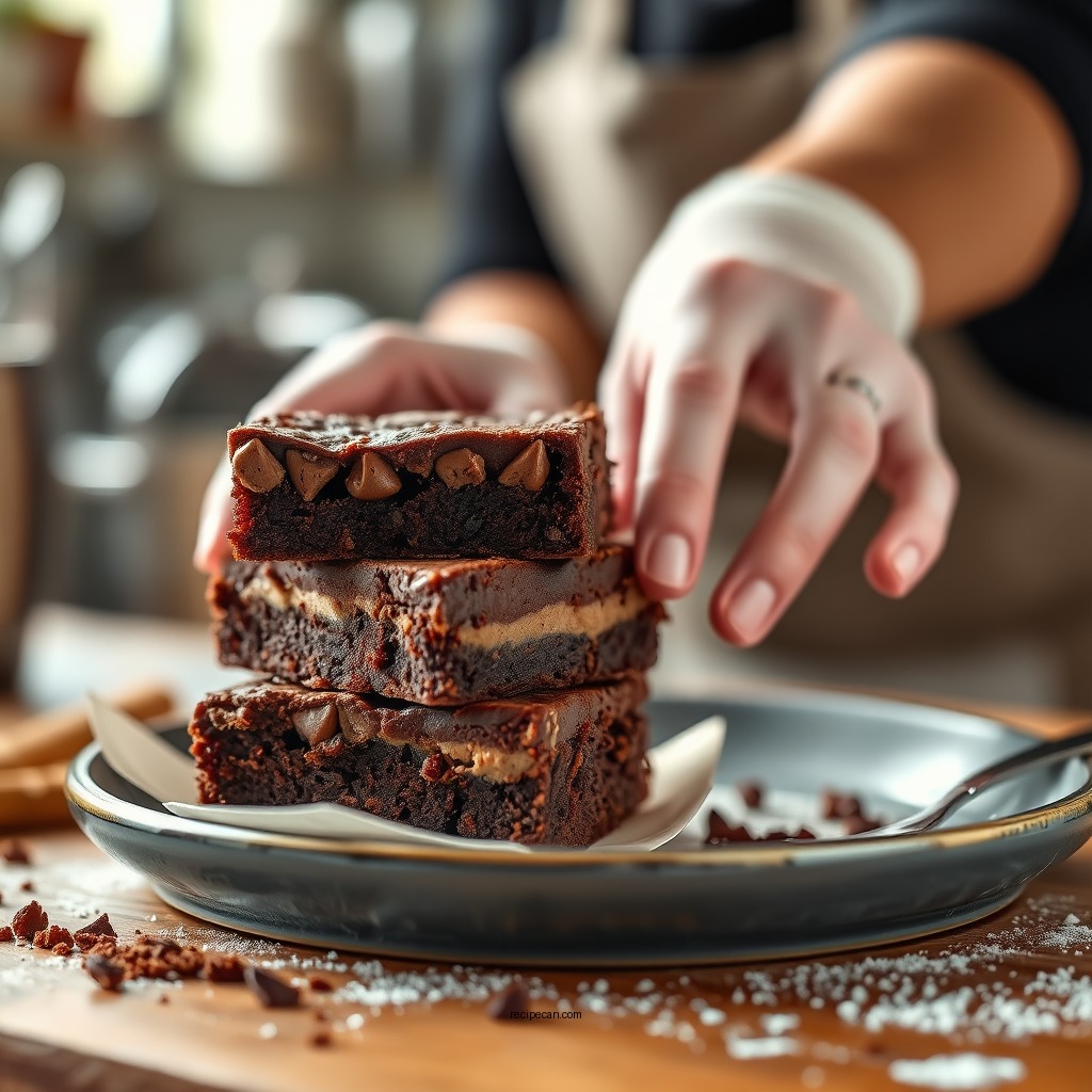 Baking Process - nutella brownie recipe