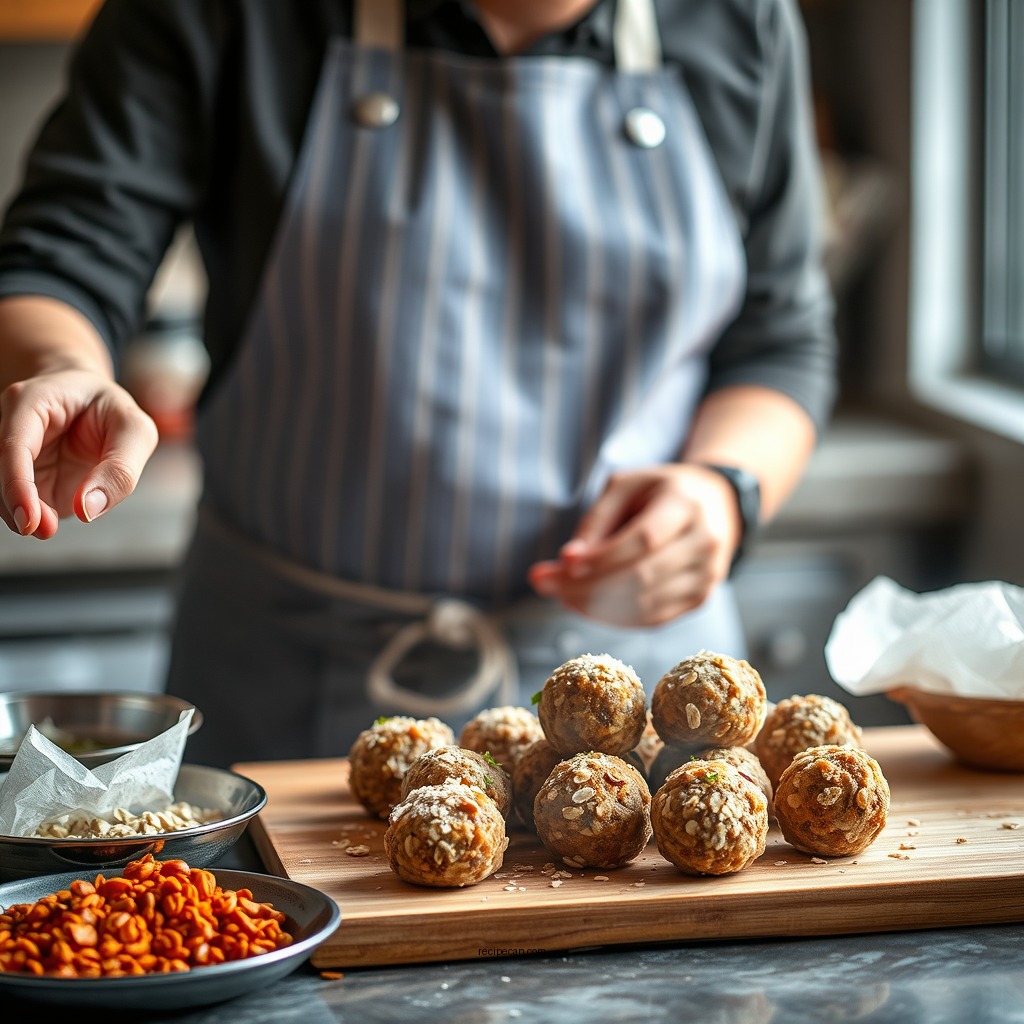 Step-by-Step Preparation - oat balls recipe