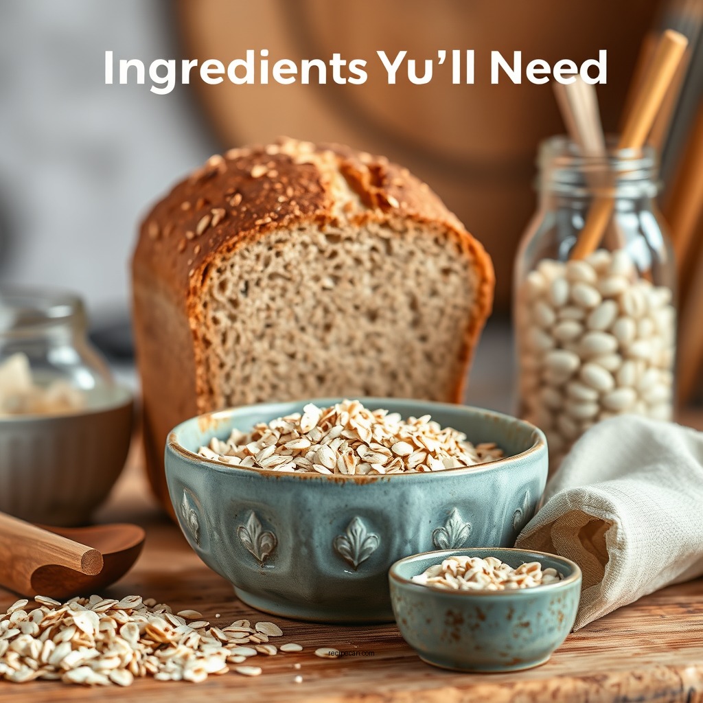 Ingredients You'll Need - oat bread recipe for bread machine