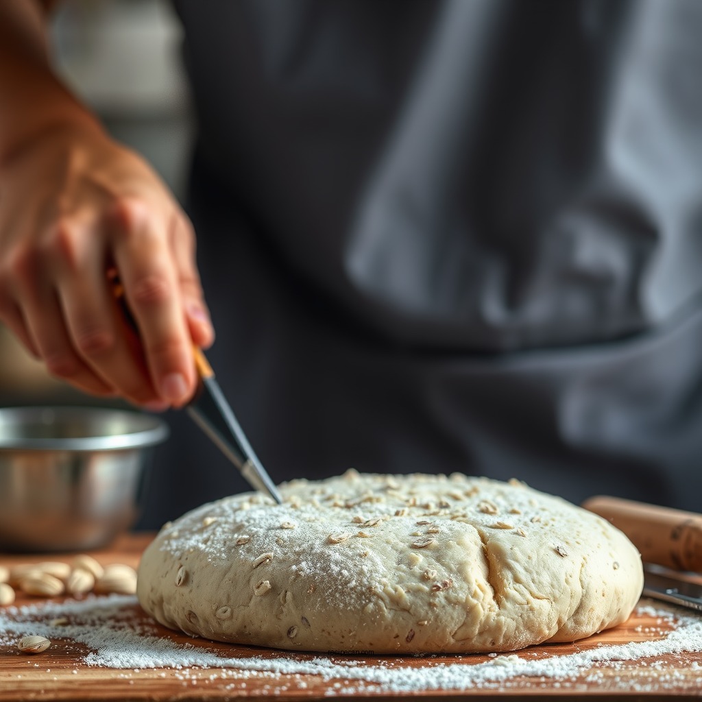 Rising and Shaping the Dough - oat bread recipe