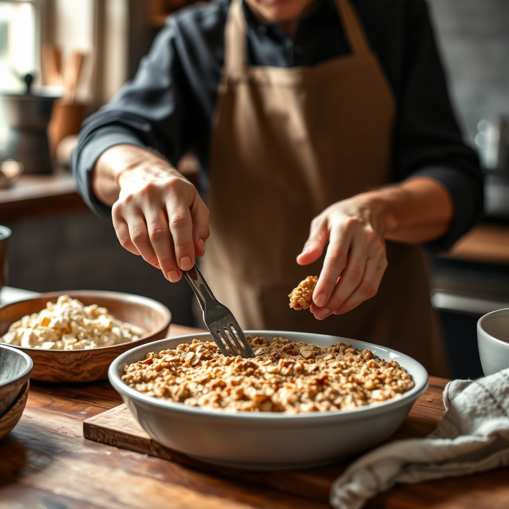Step-by-Step Preparation - oat crumble top recipe