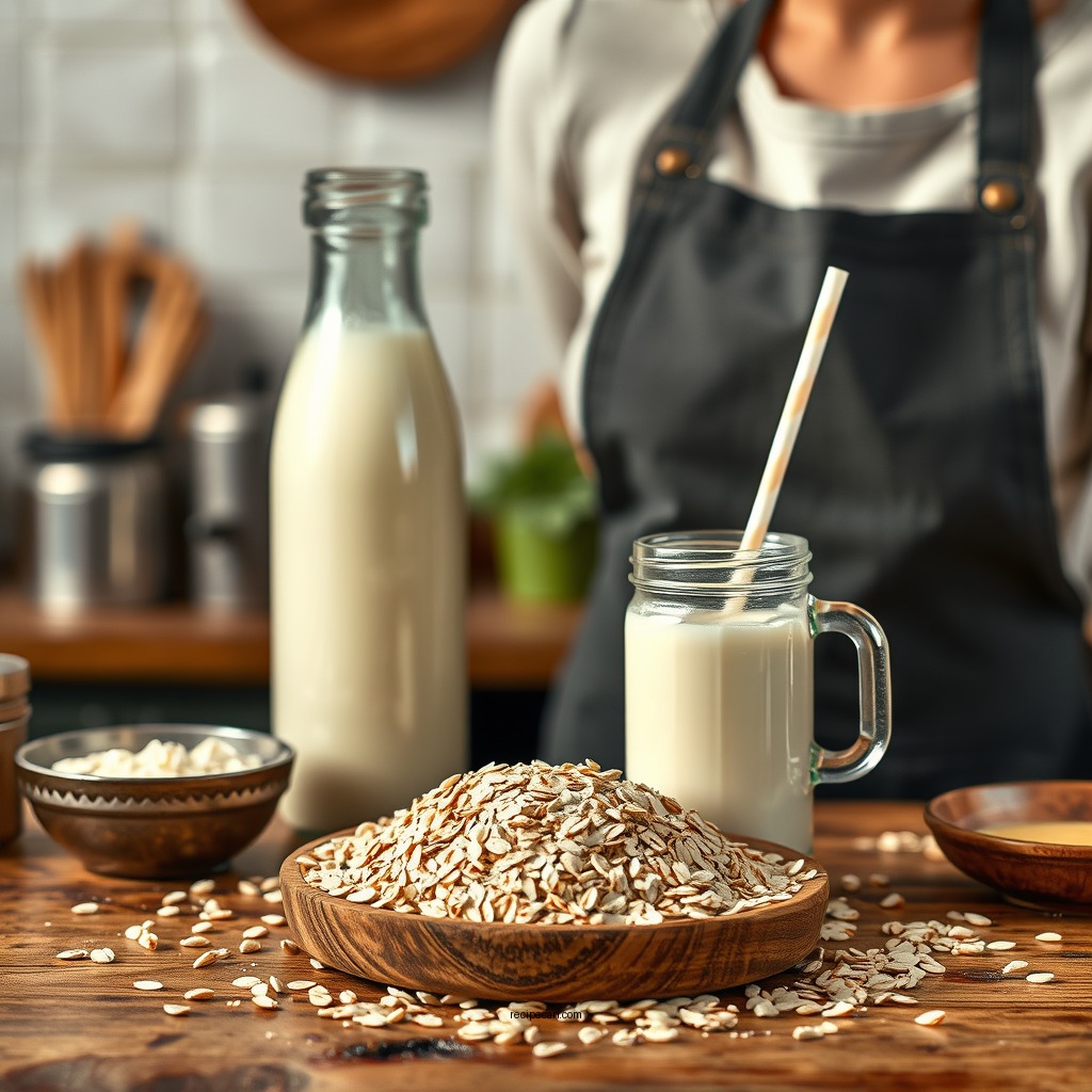 Preparing the Oats - oat milk creamer recipe