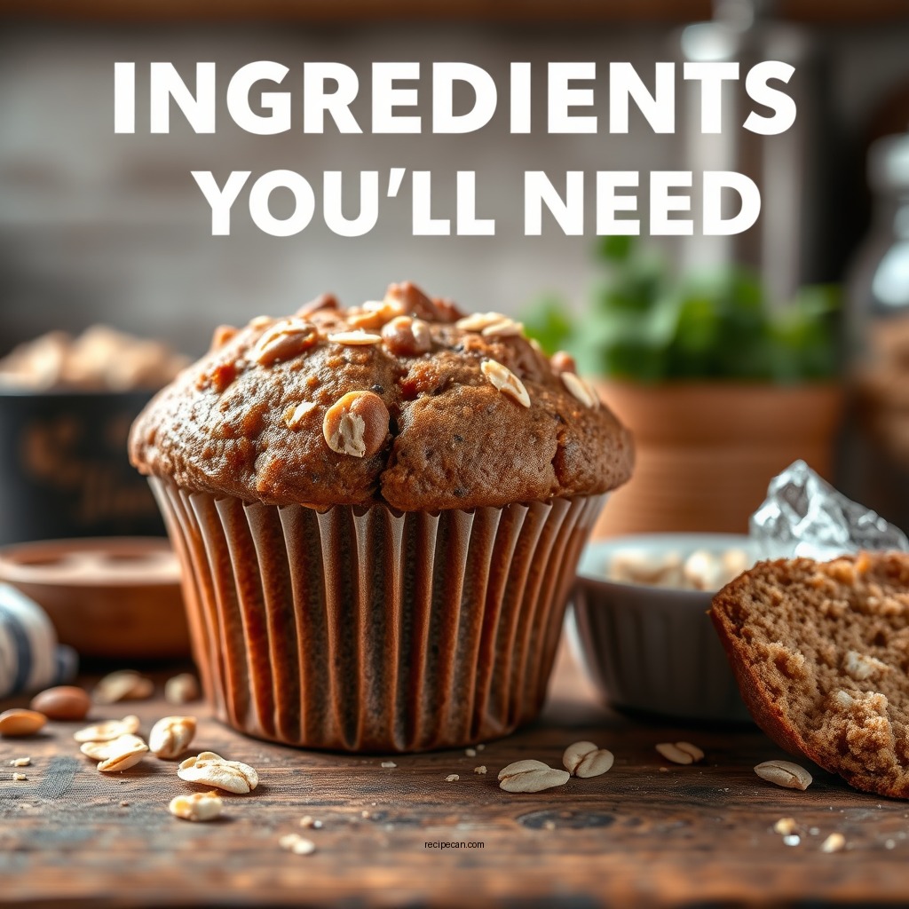 Ingredients You'll Need - oat muffin recipe