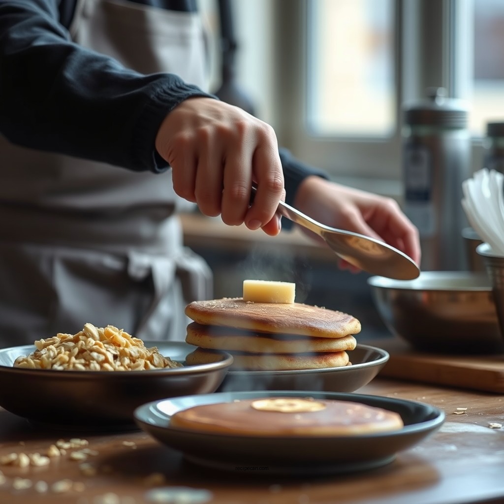 Step-by-Step Preparation - oat pancakes recipe