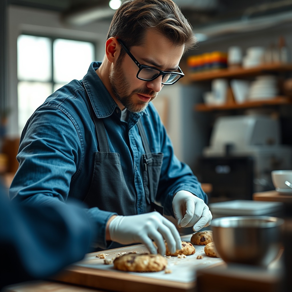 Making the Cookie Dough - oat raisin cookies recipe