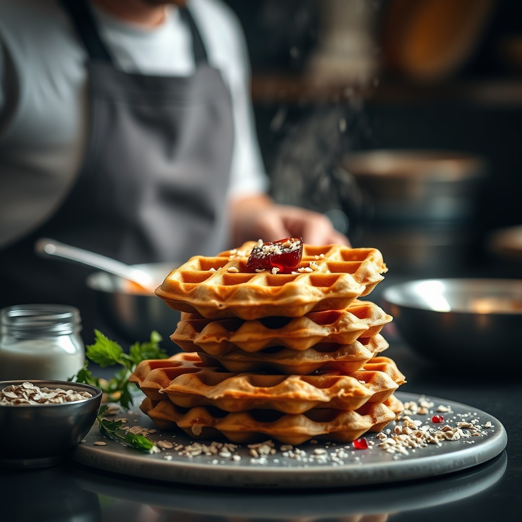 Preparation Steps - oat waffle recipe