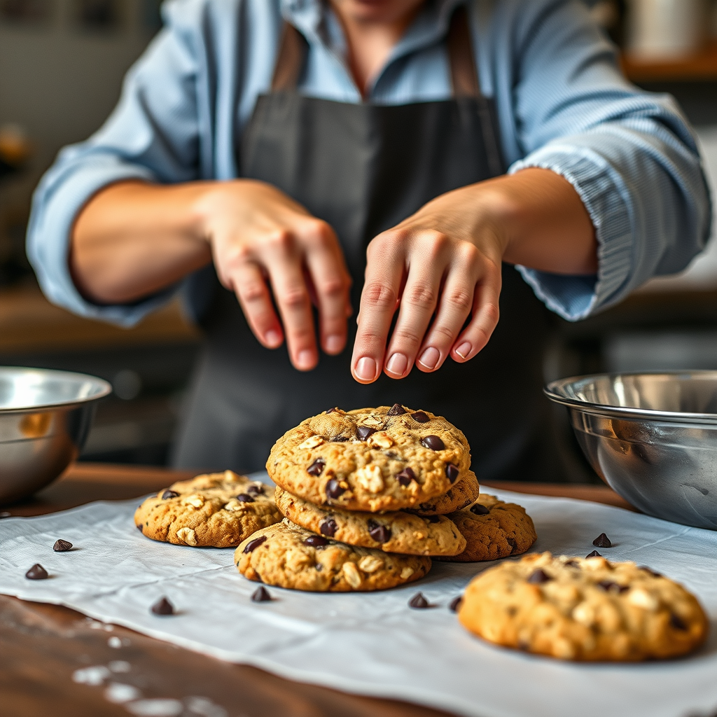 Step-by-Step Preparation - oatmeal chocolate chip cookies recipe
