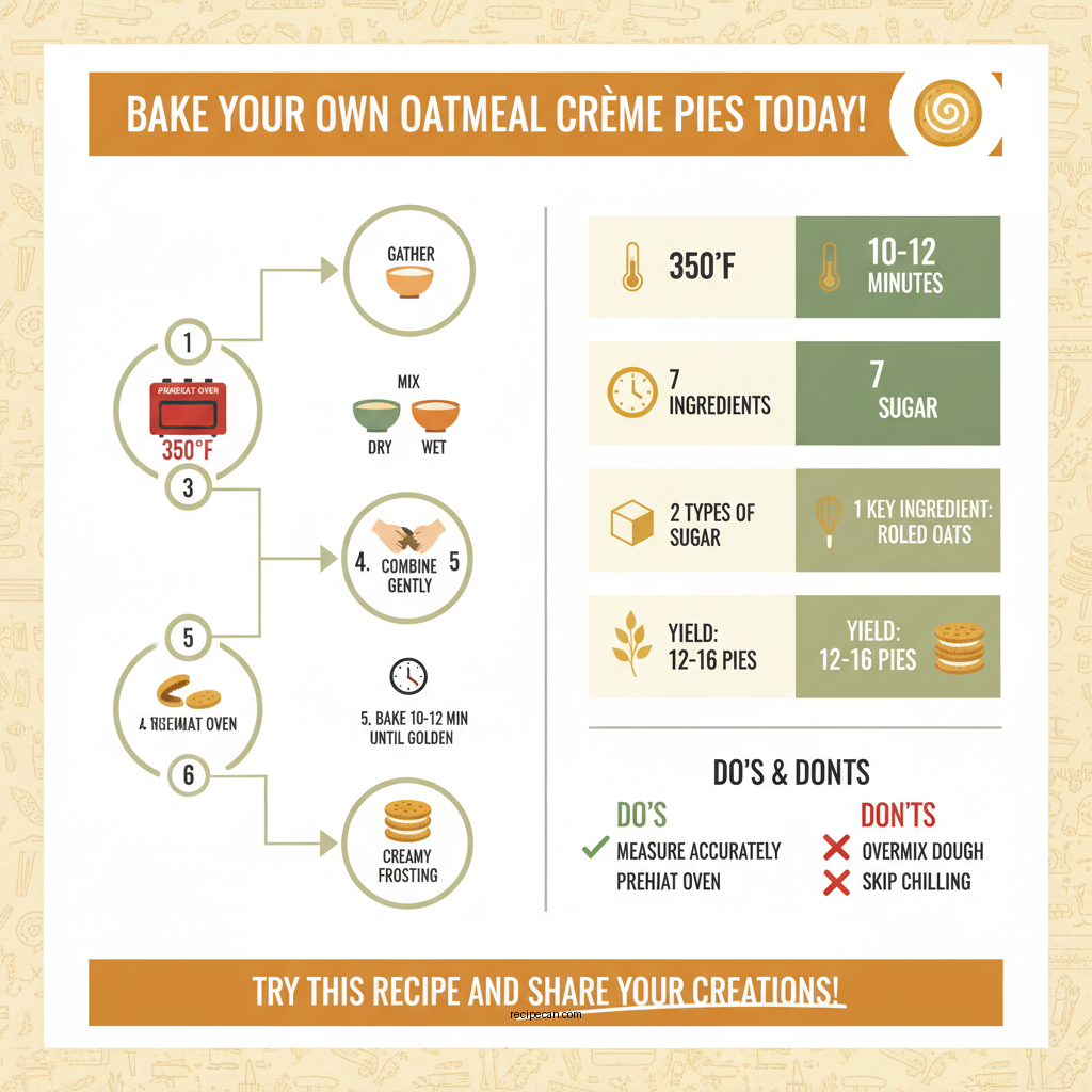oatmeal creme pie recipe - Data Infographic and Statistics