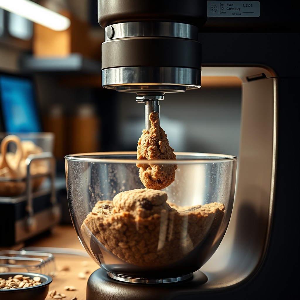 Mixing the Dough - oatmeal raisin cookie recipe with quick oats