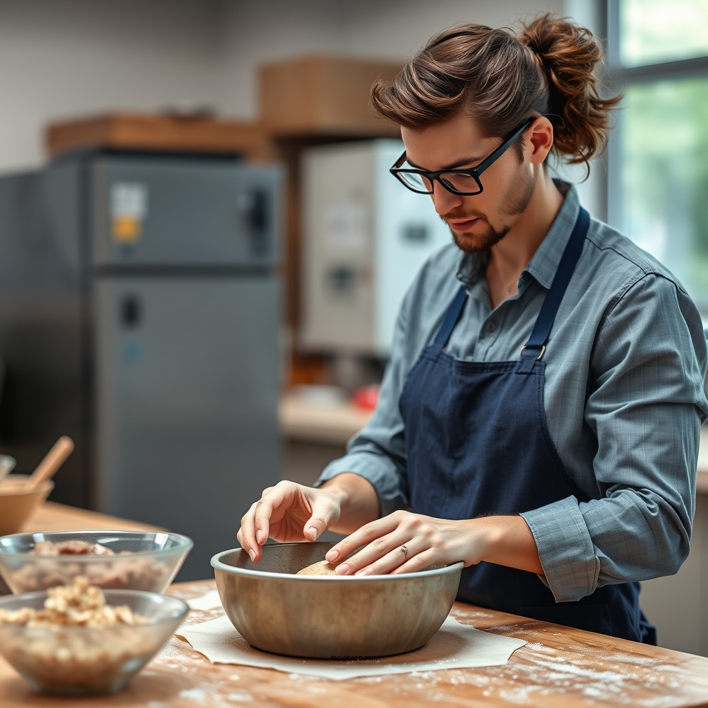 Preparing the Dough - oatmeal raisin cookies recipe quaker oats