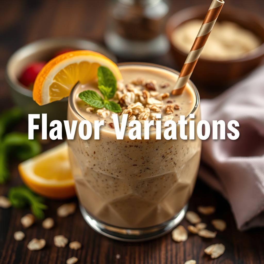 Flavor Variations - oatmeal smoothie recipe