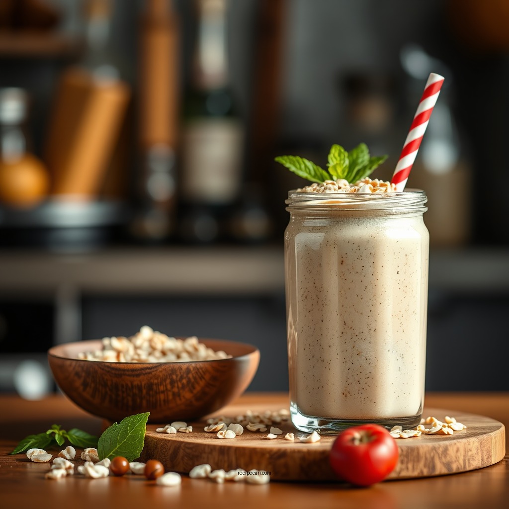 Preparing Your Oatmeal Smoothie - oatmeal smoothie recipe