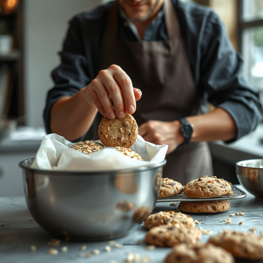 Preparation Steps - oats cookies recipe eggless