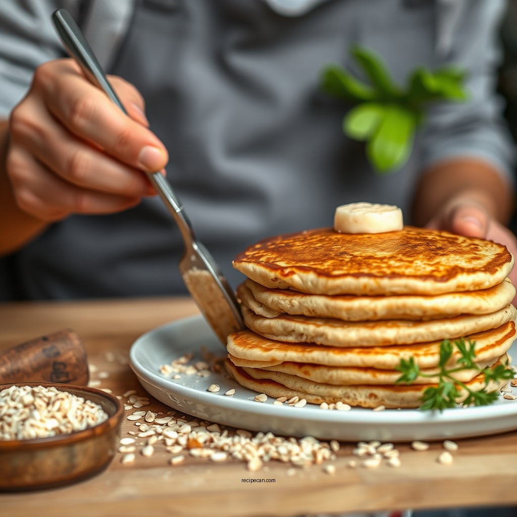 Preparing the Oats - oats pancake recipe