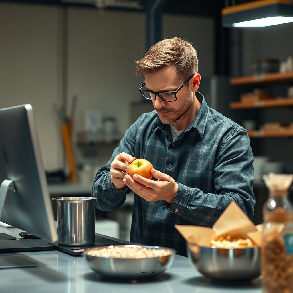 Preparing the Oats - oats with apple recipe