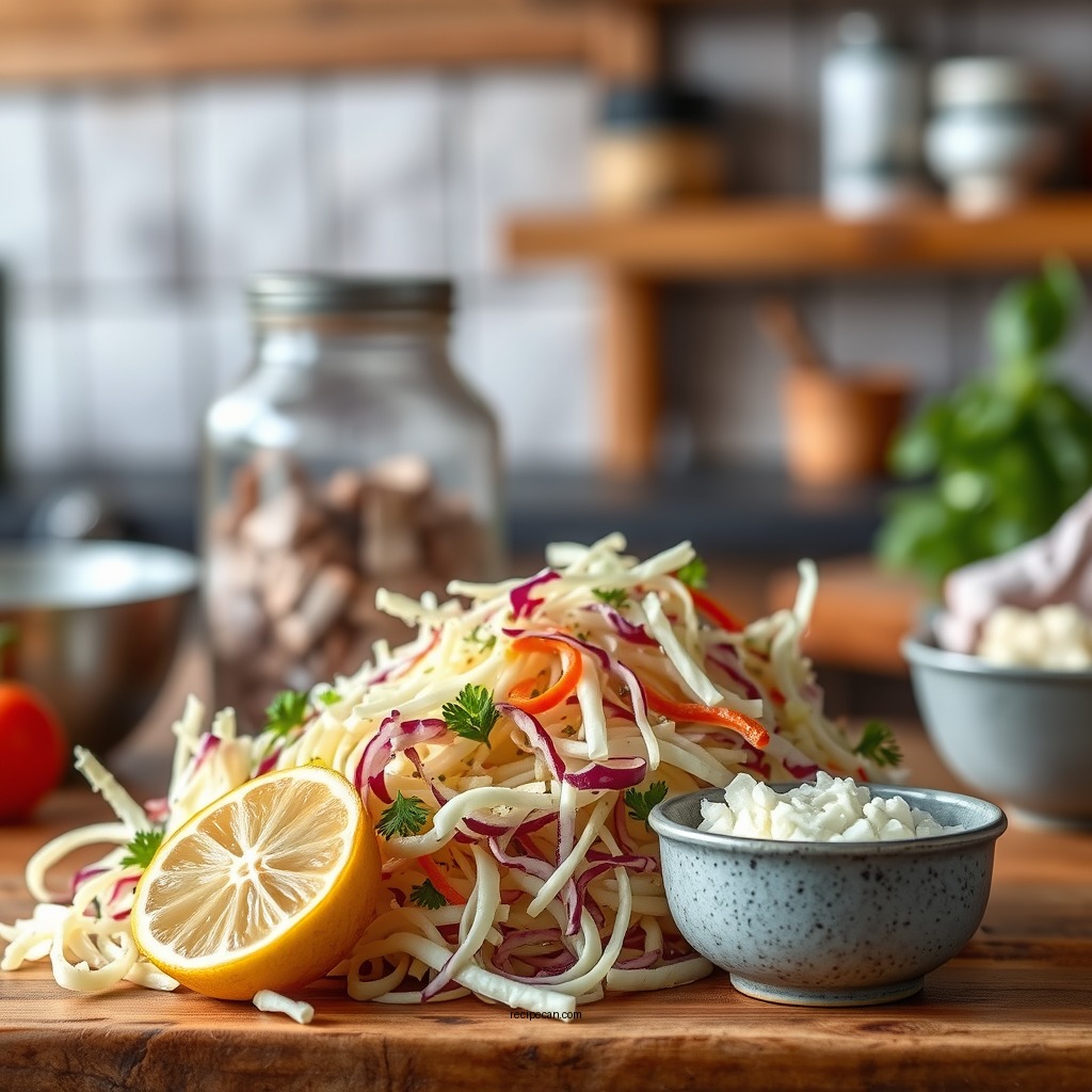 Ingredients You'll Need - oil and vinegar coleslaw recipe