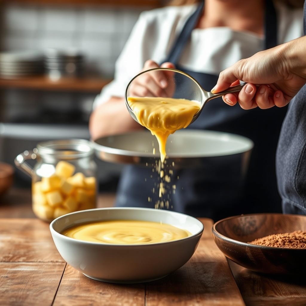 Preparing the Custard Mixture - old fashioned baked egg custard recipe