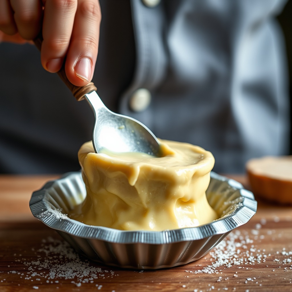 Making the Custard Filling - old fashioned custard pie recipe