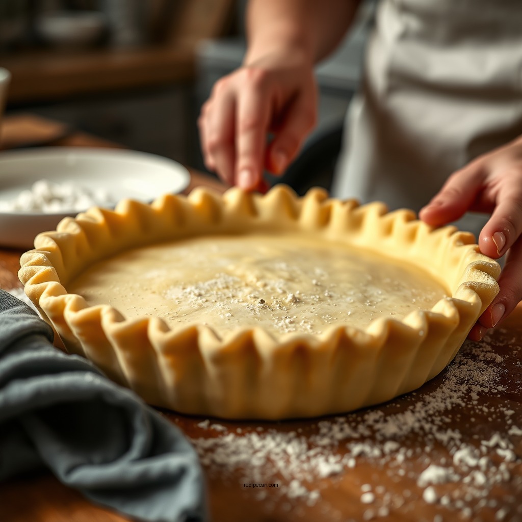 Preparing the Pie Crust - old fashioned custard pie recipe