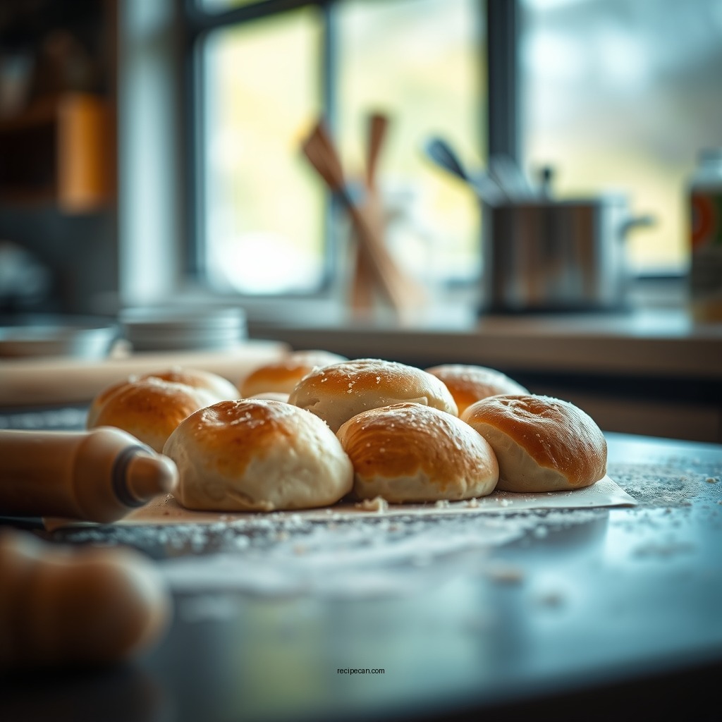 Preparing the Dough - old fashioned yeast rolls recipe