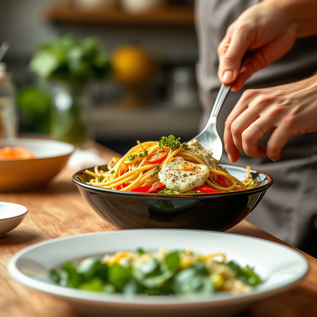 Step-by-Step Preparation - old spaghetti factory creamy pesto salad dressing recipe