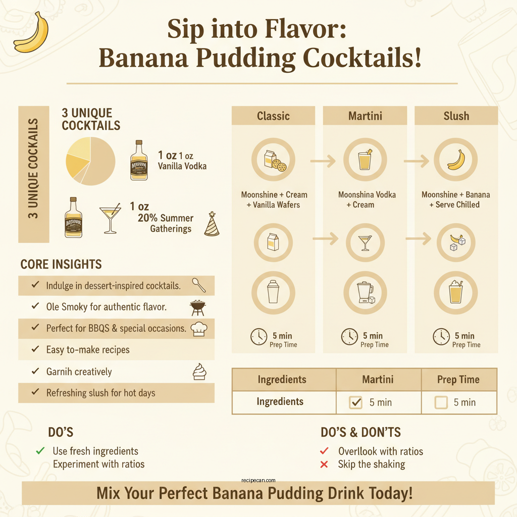 ole smoky banana pudding moonshine drink recipes - Data Infographic and Statistics