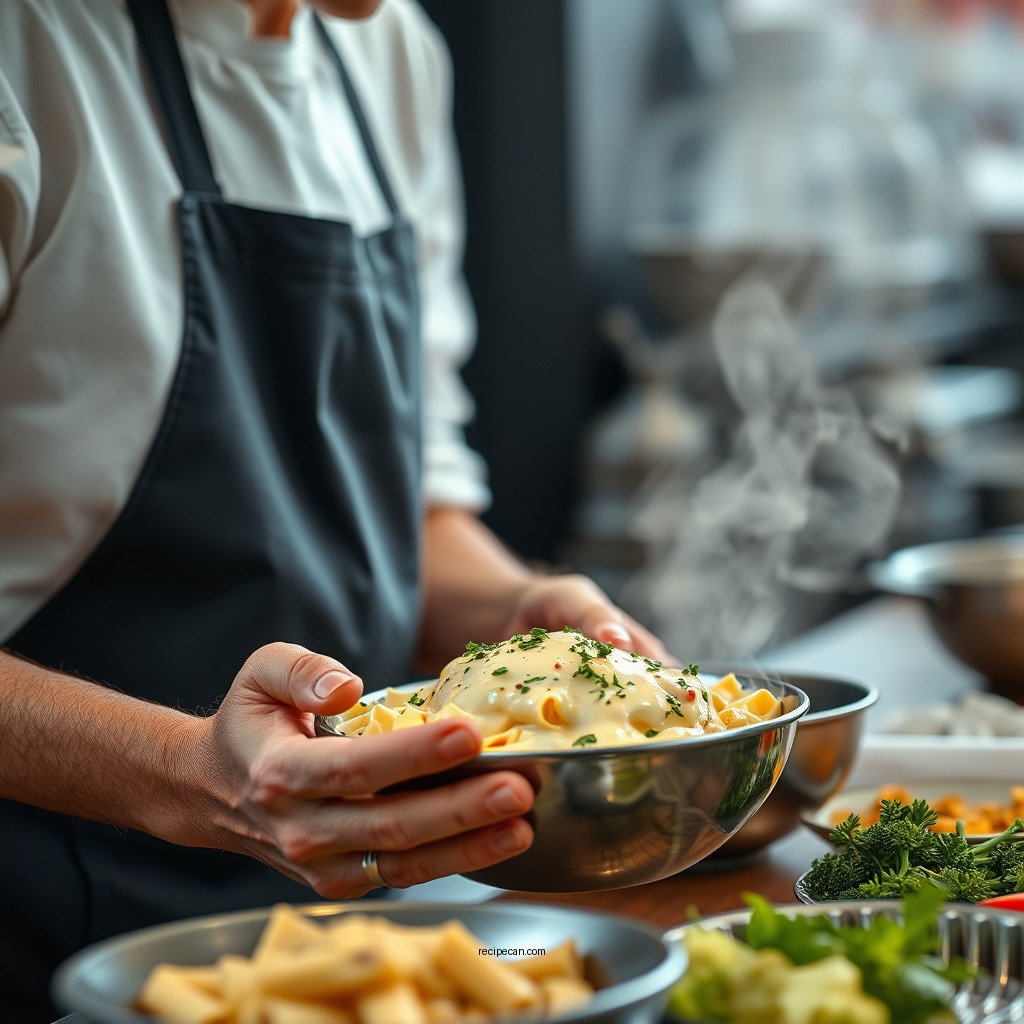 Step-by-Step Preparation - olive garden alfredo sauce recipe