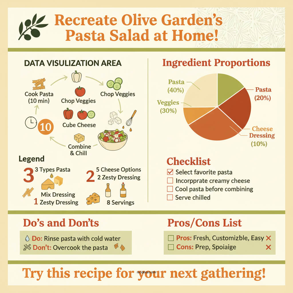 olive garden pasta salad recipe - Data Infographic and Statistics