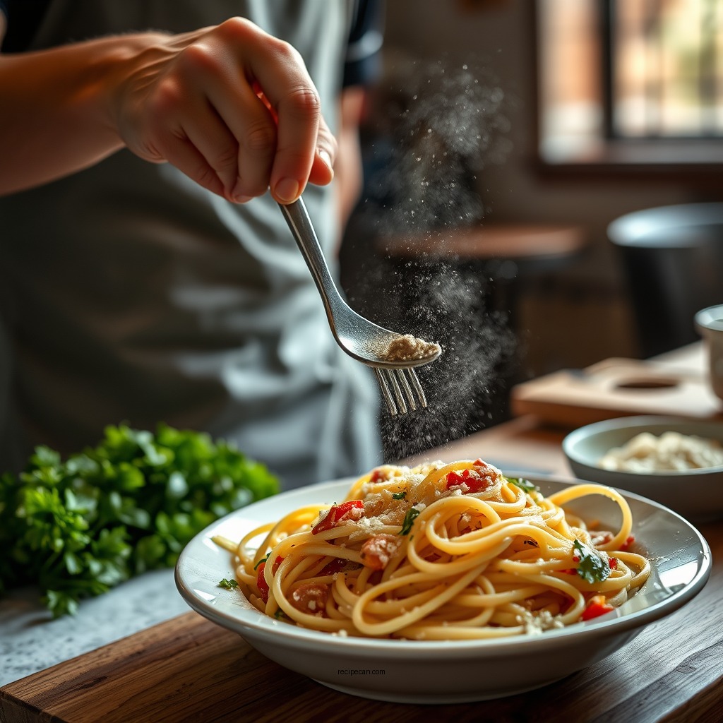 Preparing the Pasta - olive garden pasta salad recipe