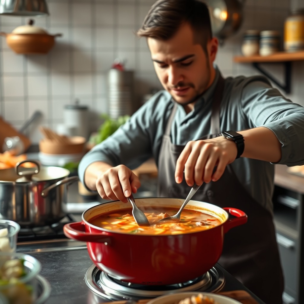 Step-by-Step Cooking Instructions - one pot soup recipe