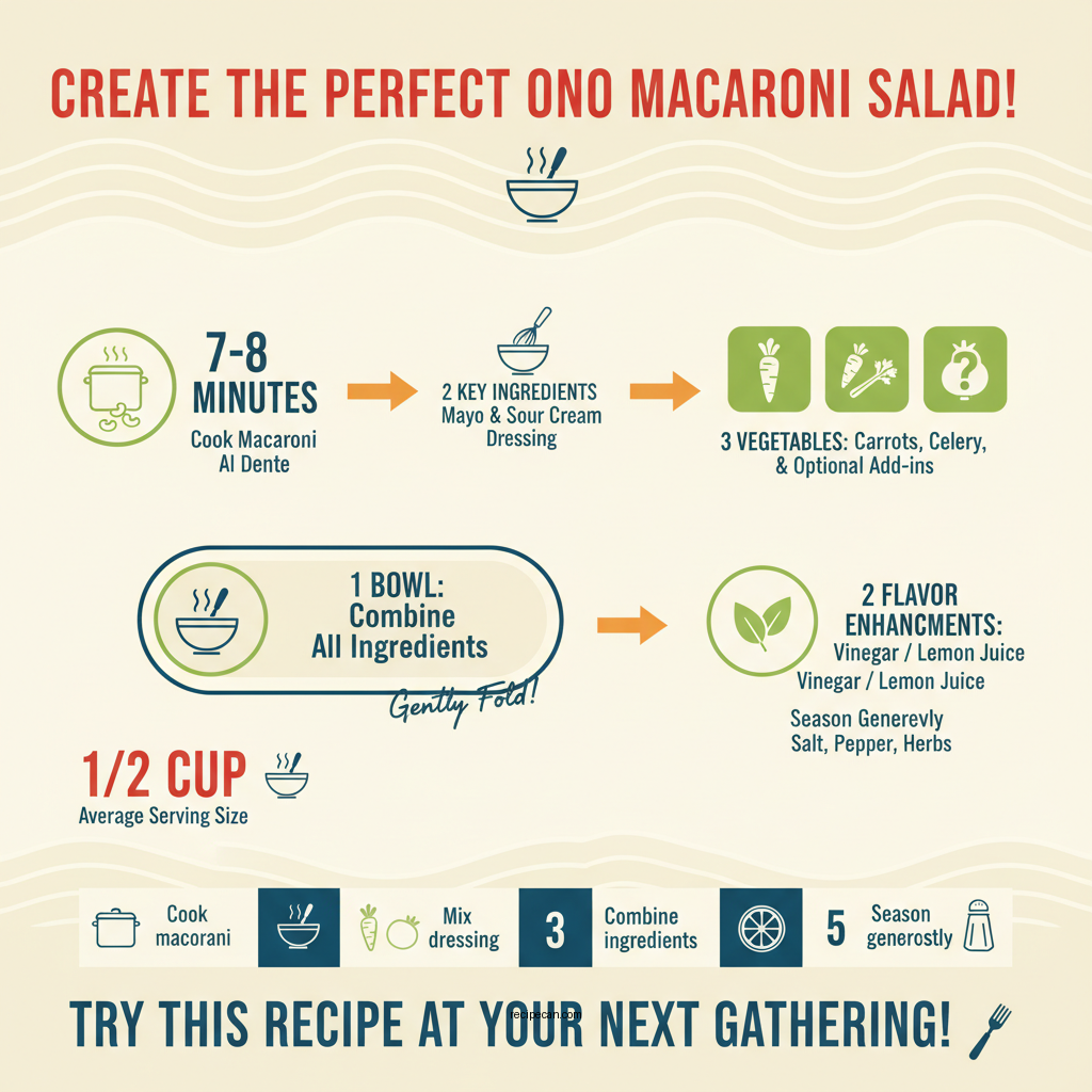 ono macaroni salad recipe - Data Infographic and Statistics