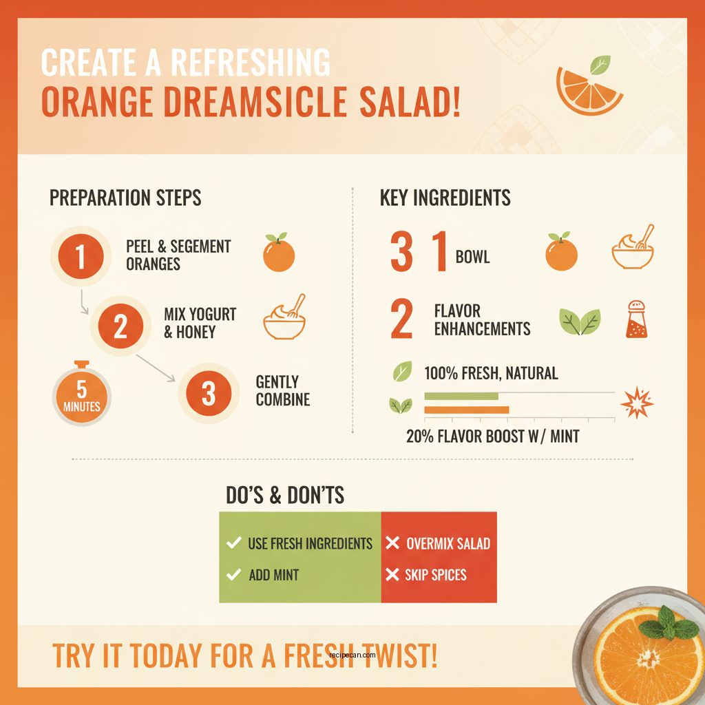 orange dream sickle salad recipe - Data Infographic and Statistics
