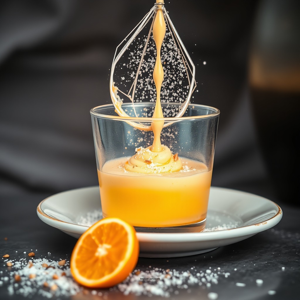 Mixing the Mousse - orange mousse recipe