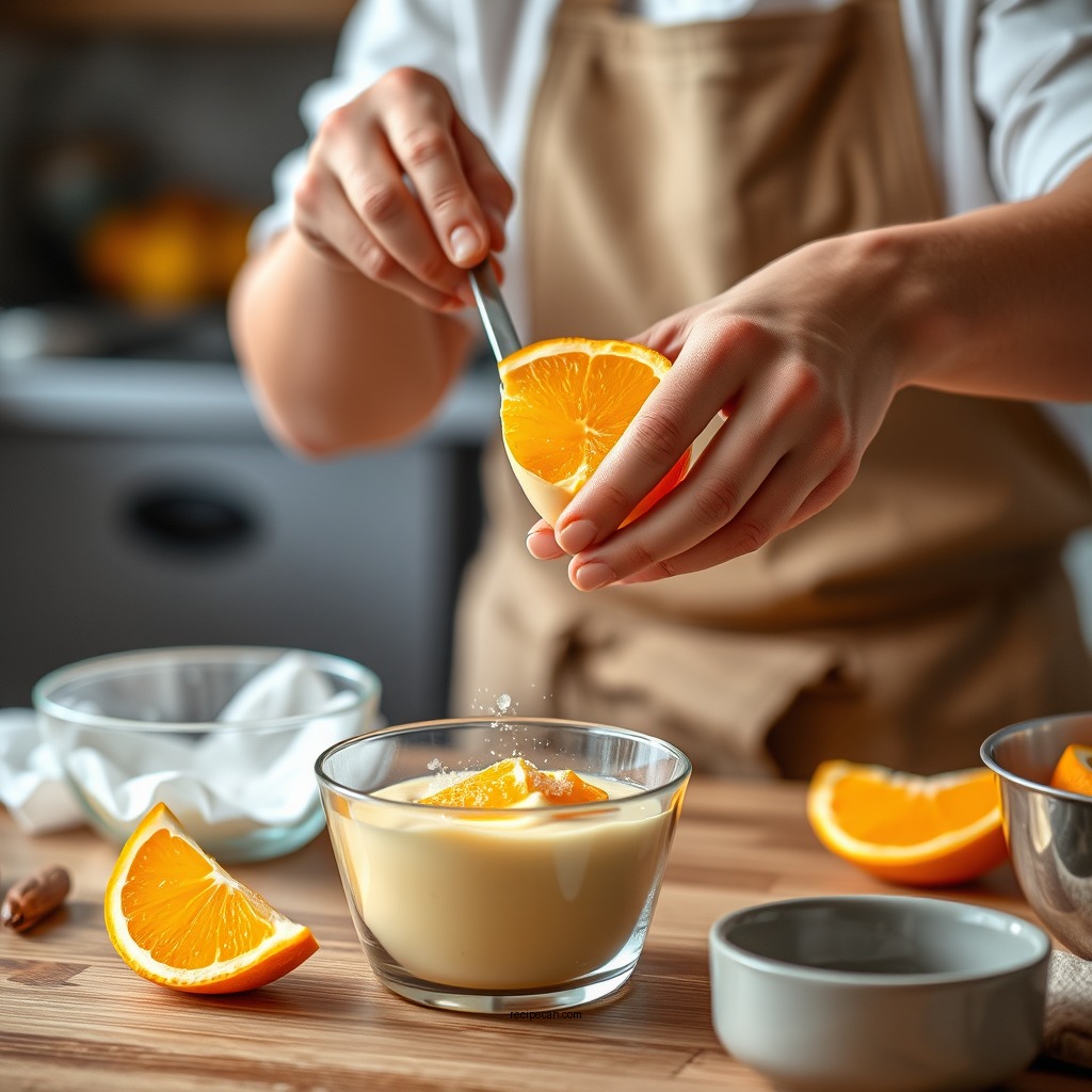 Step-by-Step Preparation - orange mousse recipe