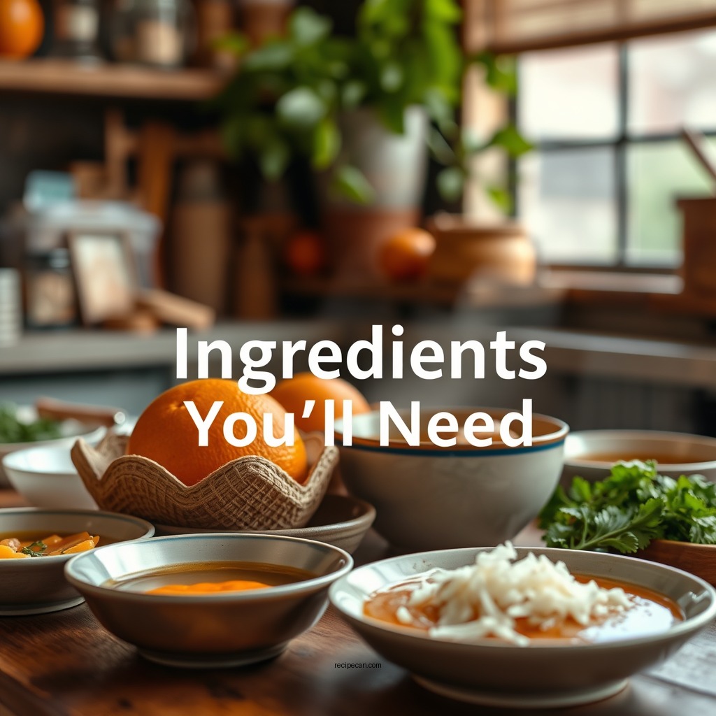 Ingredients You'll Need - orange soup recipe