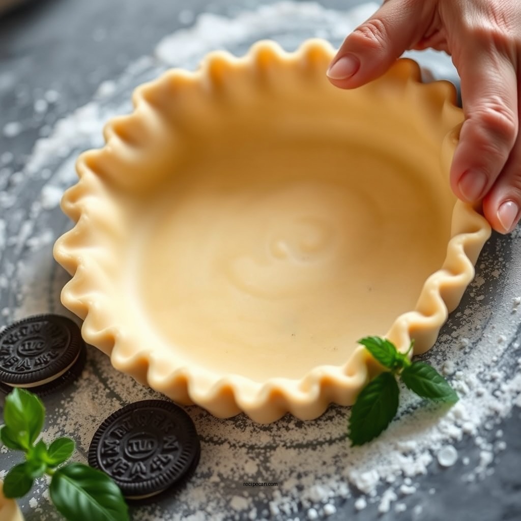 How to Shape the Crust - oreo pie crust recipe