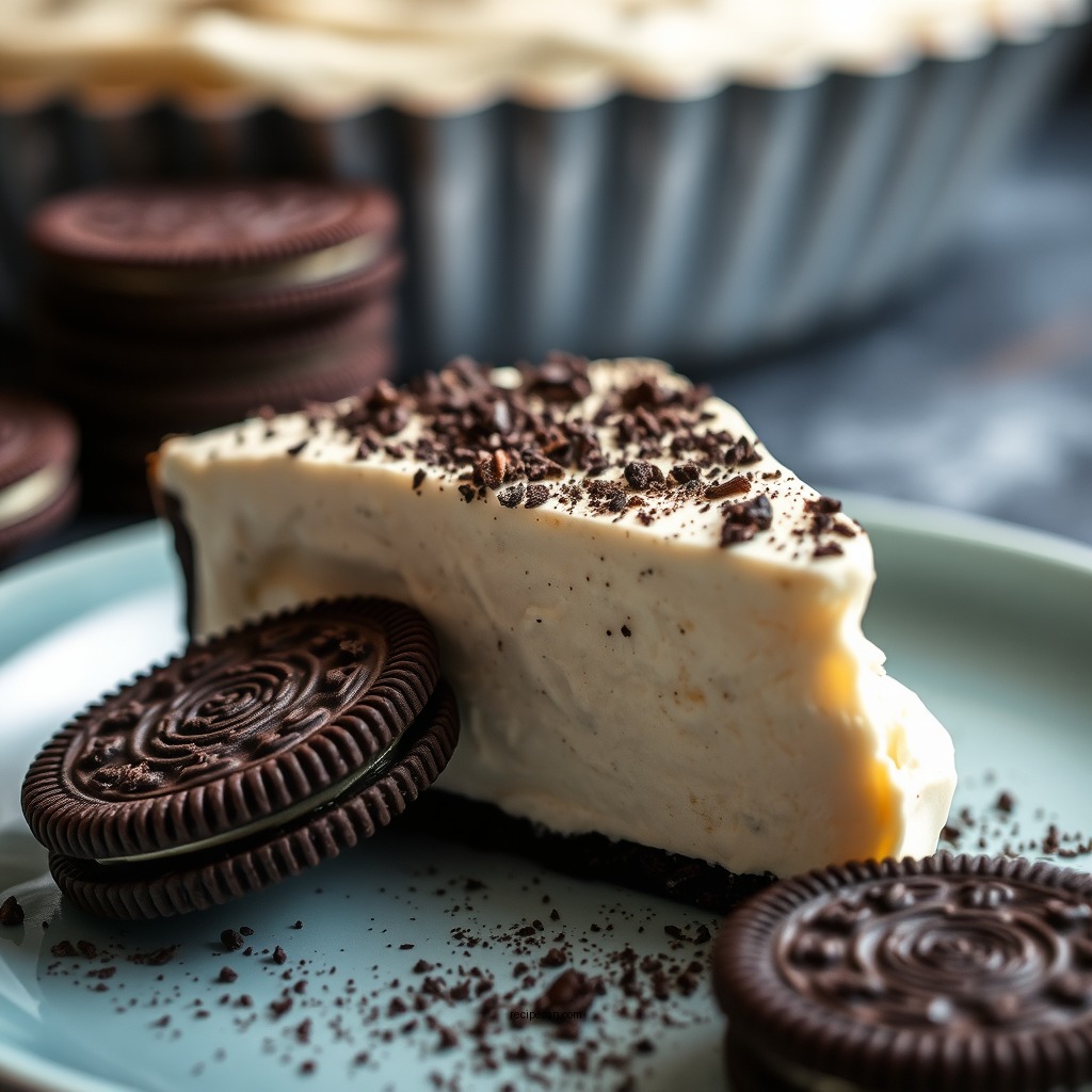 Making the Creamy Filling - oreo pie recipe