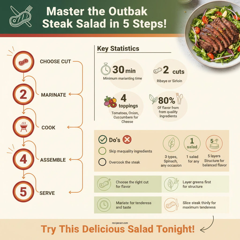 outback steak salad recipe - Data Infographic and Statistics