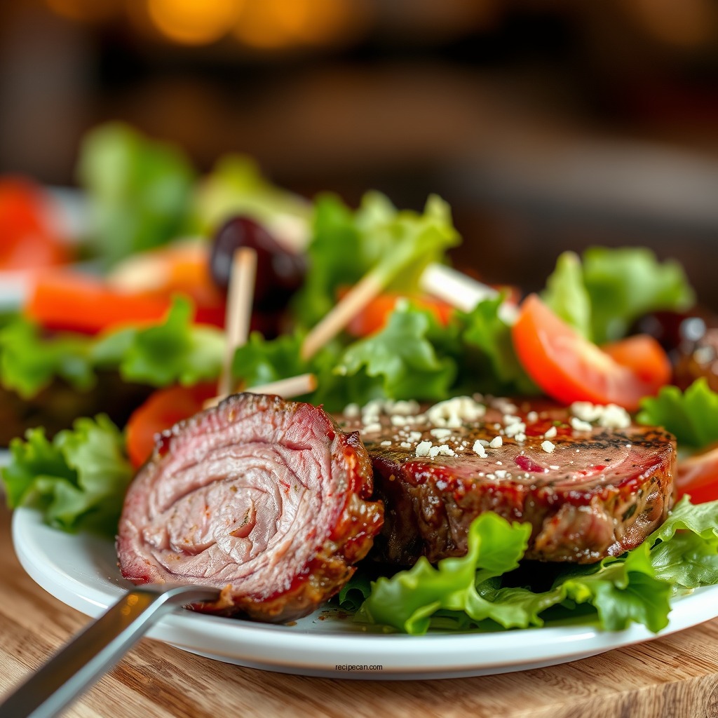 Assembling the Salad - outback steakhouse steak salad recipe