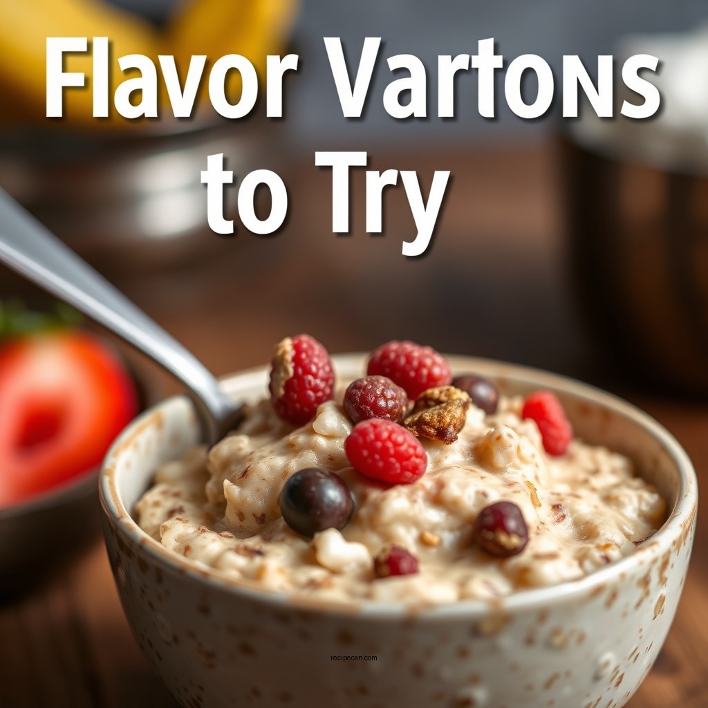 Flavor Variations to Try - over night oats recipe